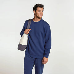 Men's Merino Blend Sweatshirt - Deep Navy