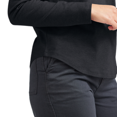 Women's Soft Merino Long Sleeve Tee - True Black