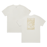 Unisex Organic Cotton Graphic Tee - Natural White/Stony Beige - CA