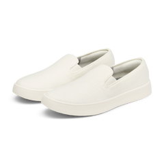 Men's Wool Cruiser Slip On - Natural White (Natural White Sole)