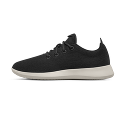 Women's Wool Runner - True Black (Cream Sole)