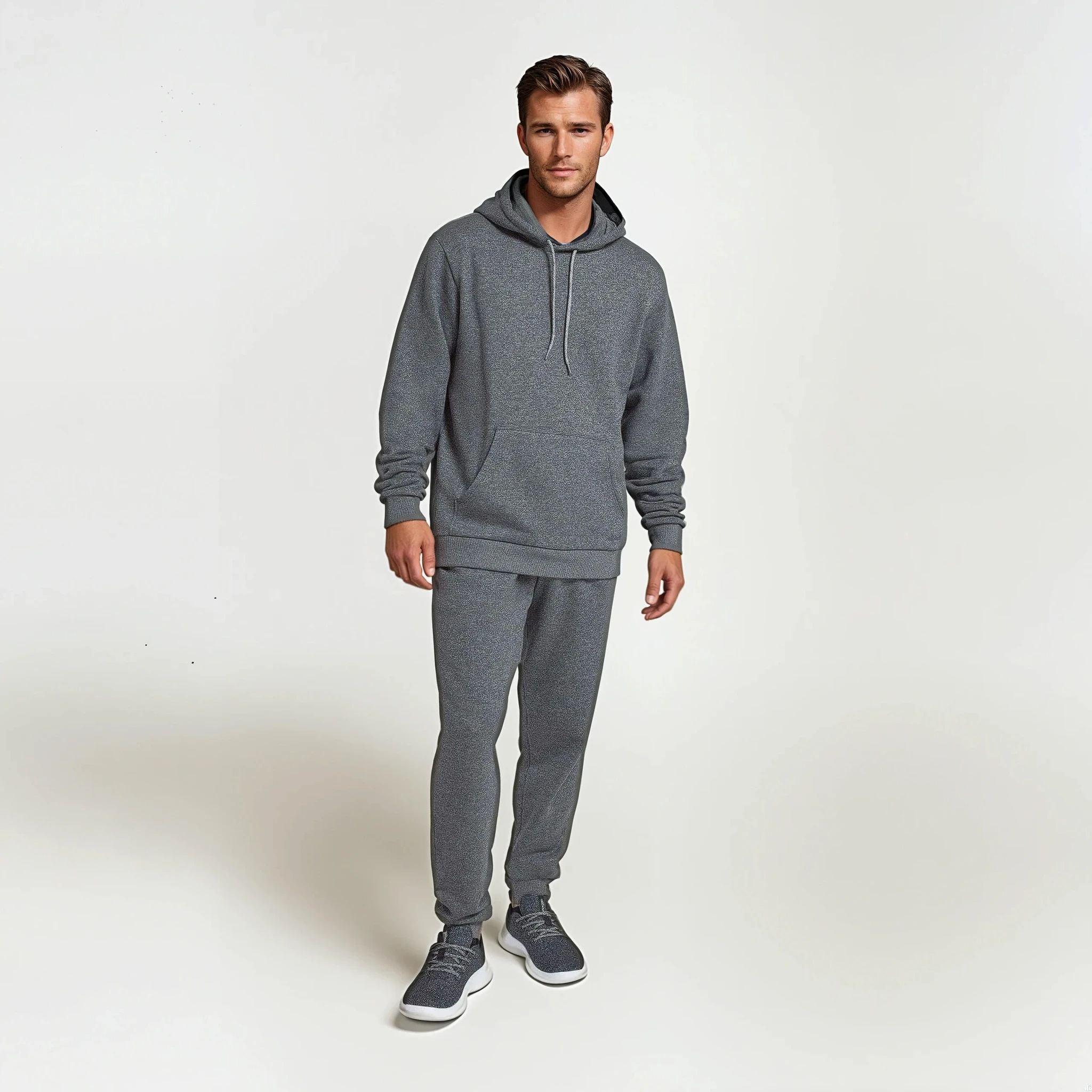 Unisex Merino Blend Hoodie - Natural Grey Heather