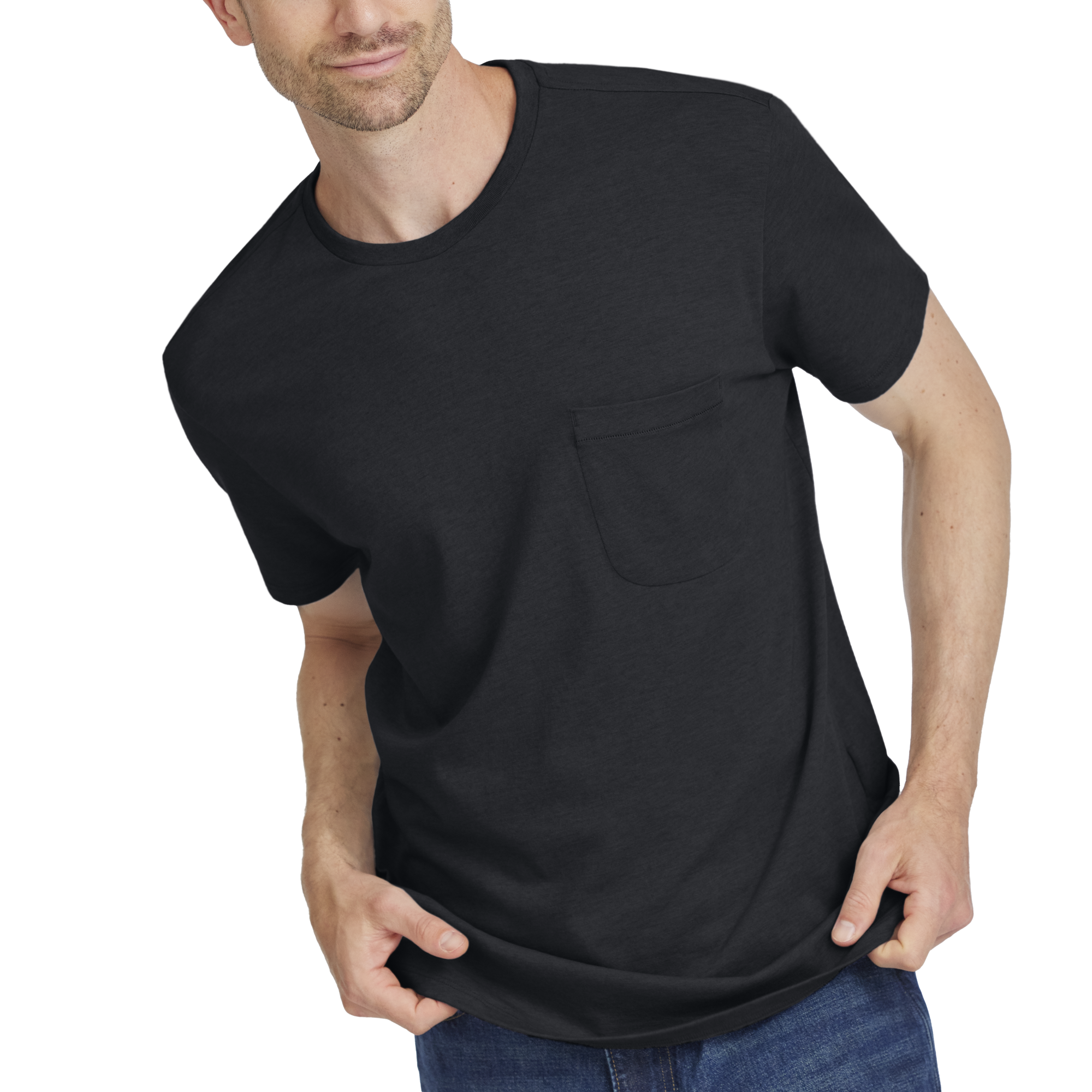 Men's Soft Merino Tee - True Black