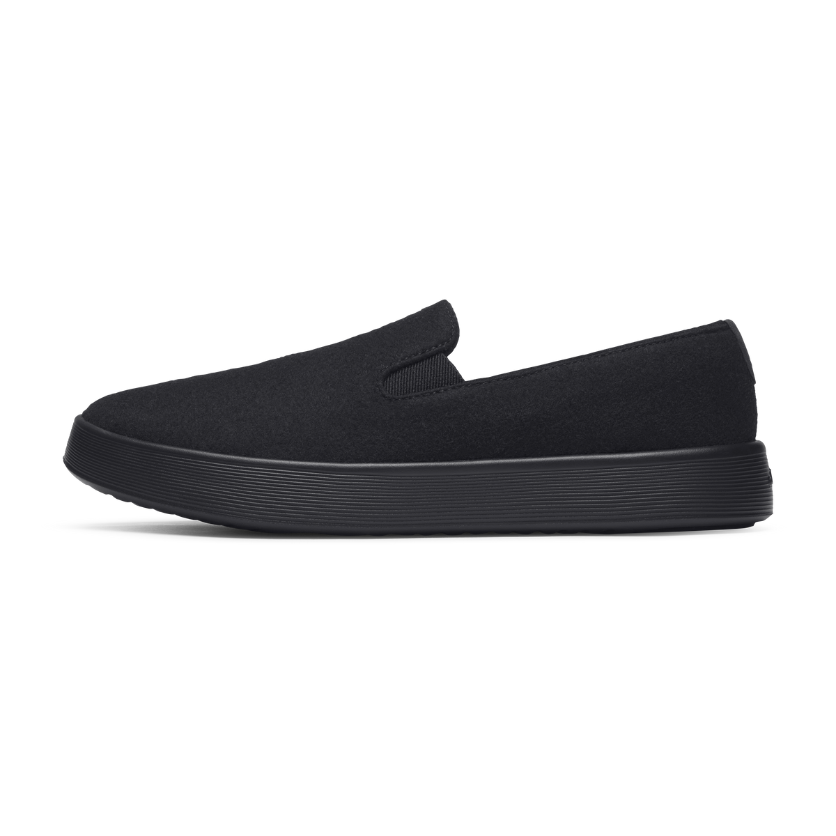 Men's Wool Cruiser Slip On - Natural Black (Natural Black Sole)