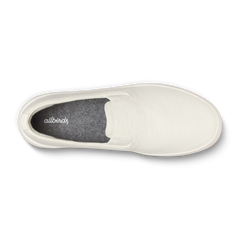 Women's Wool Cruiser Slip On - Natural White (Natural White Sole)
