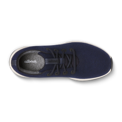 Men's Wool Runner NZ Waterproof - Dark Navy (Natural White Sole)