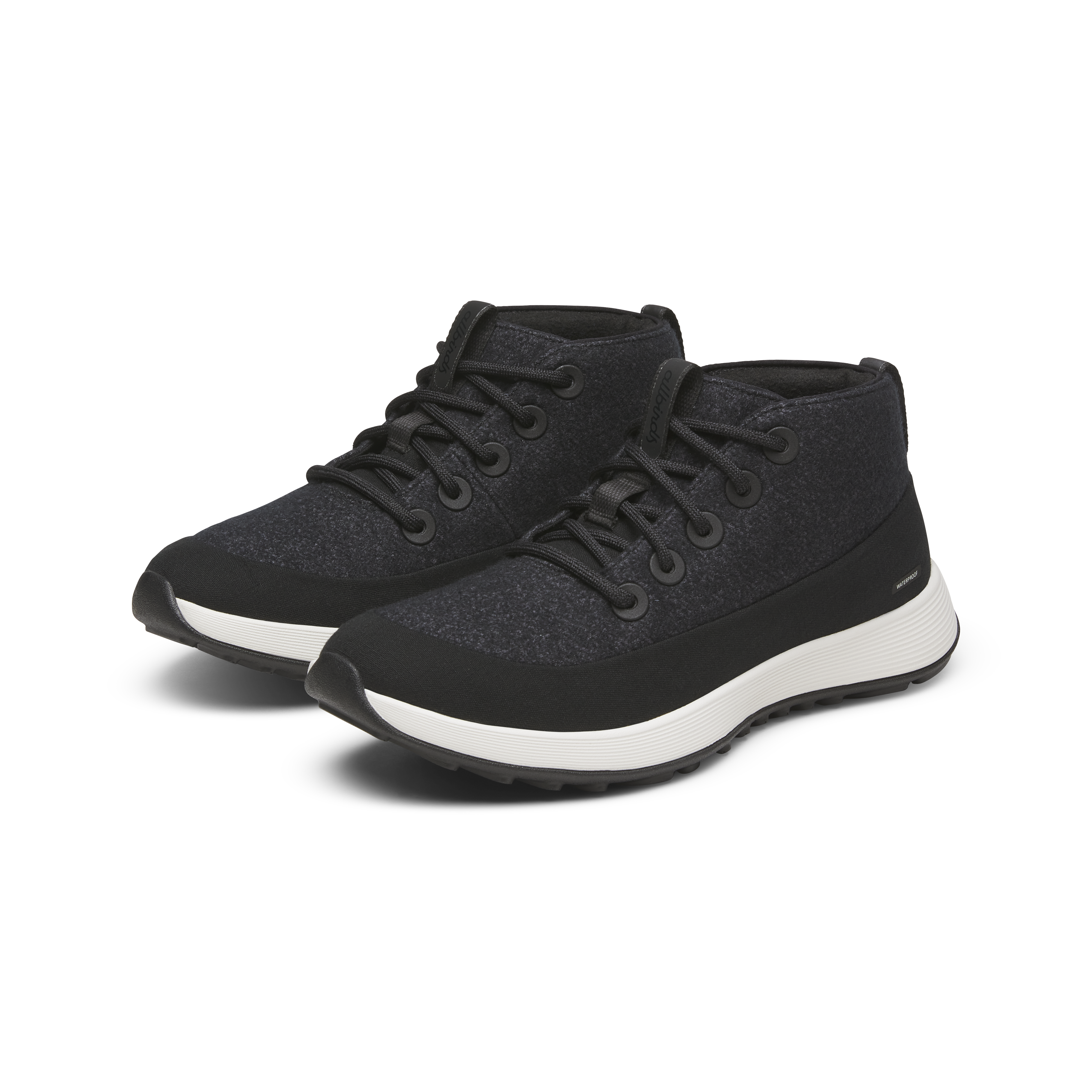 Men's Wool Runner NZ Mid Waterproof - Natural Black (Natural White Sole)
