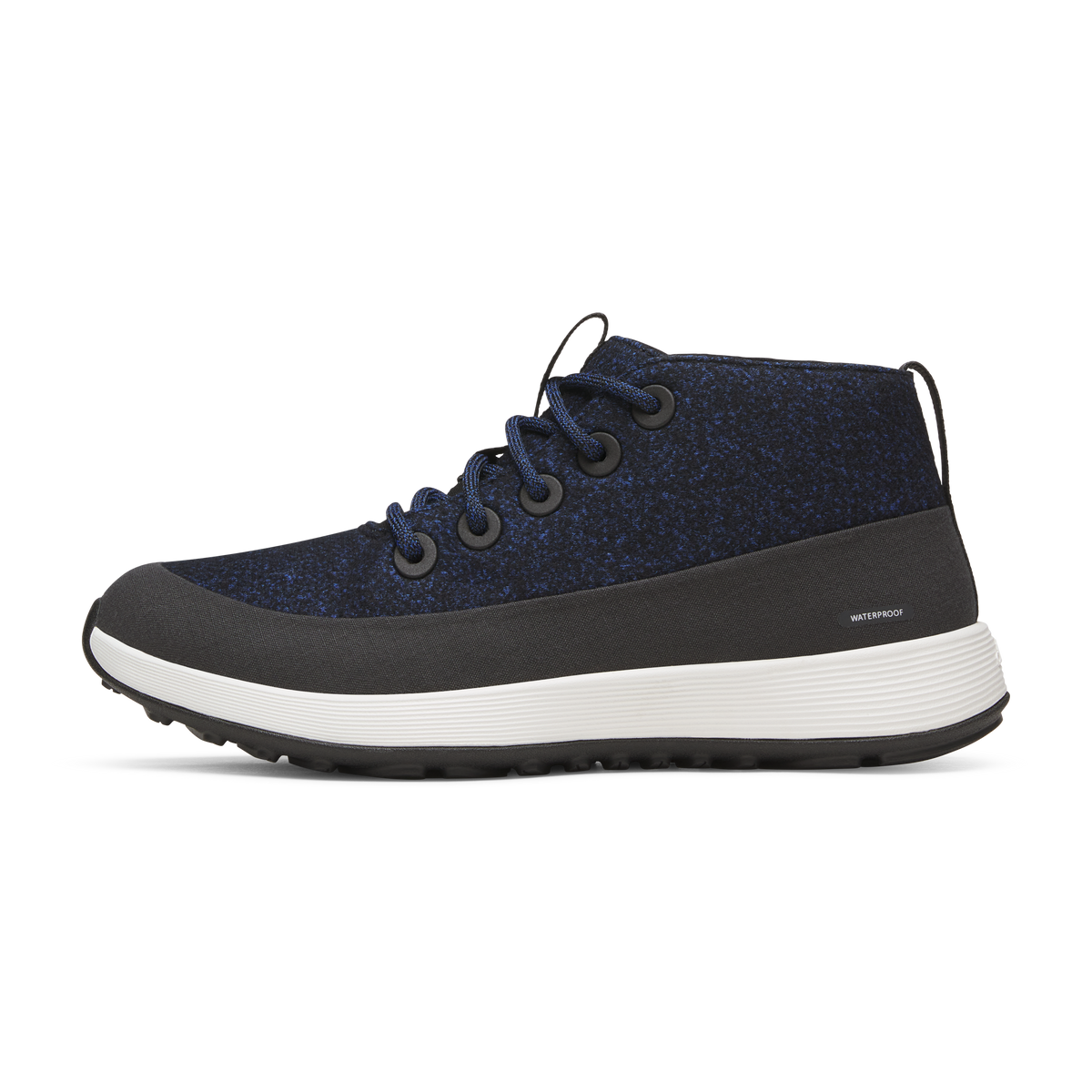 Men's Wool Runner NZ Mid Waterproof - Natural Black/Royal Blue (Barely Grey Sole)