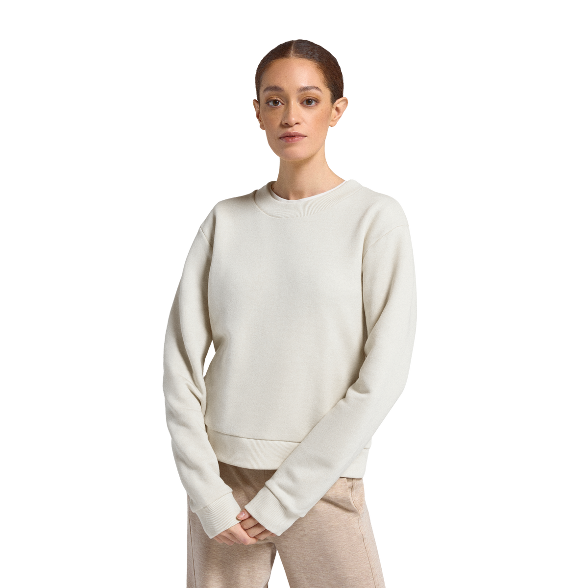 Women's Merino Blend Sweatshirt - Natural White