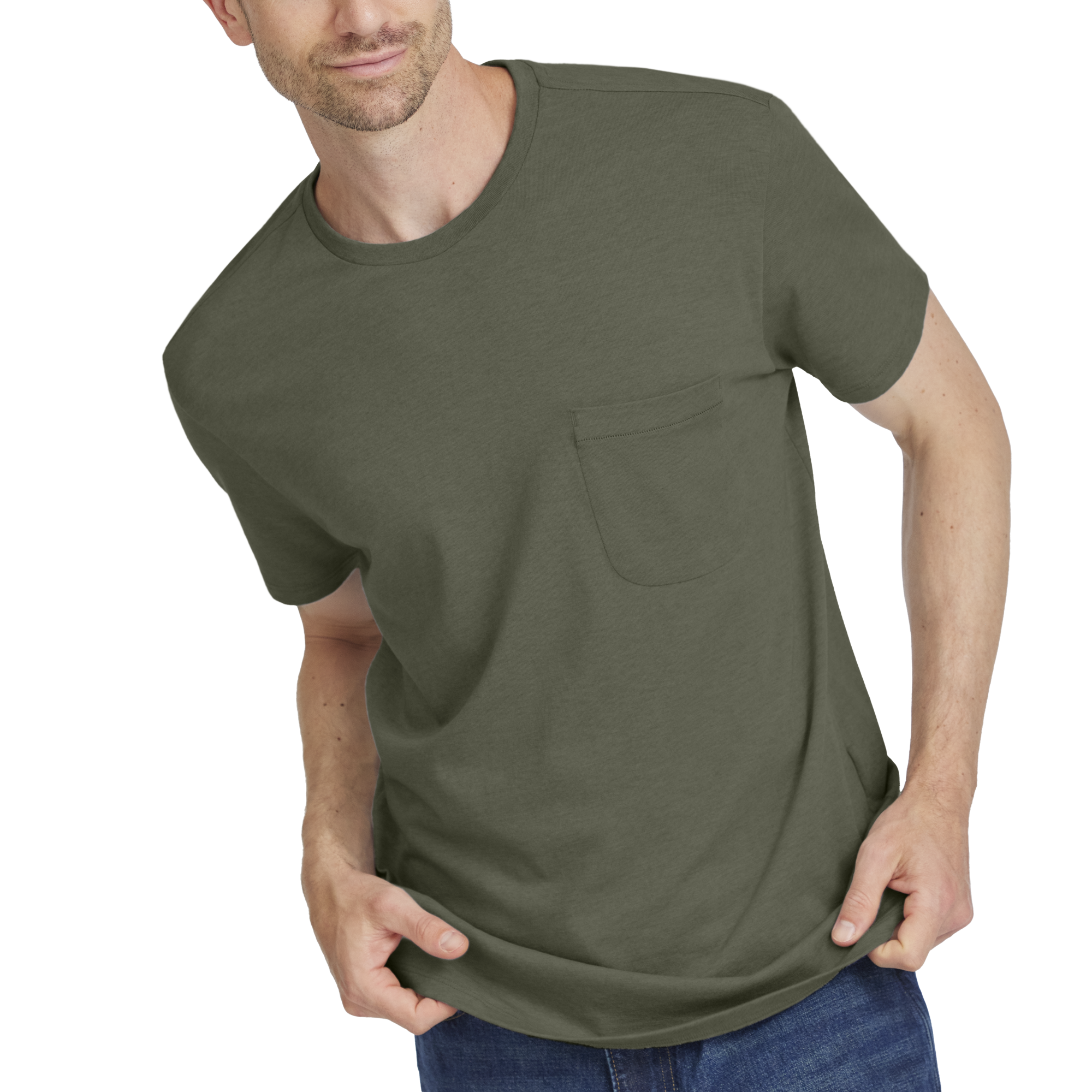 Men's Soft Merino Tee - Thunder Green