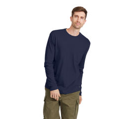 Men's Soft Merino Long Sleeve Tee - Deep Navy