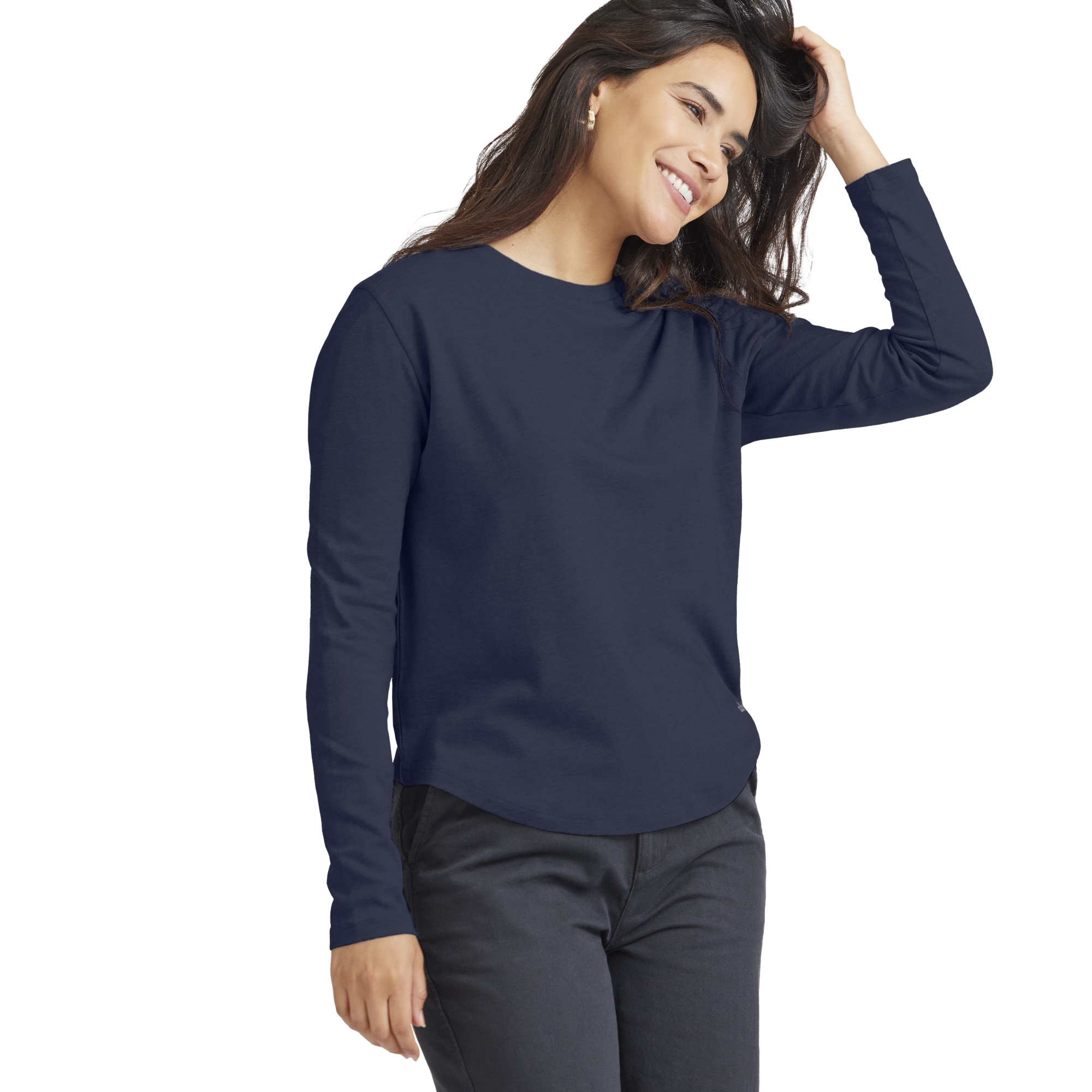 Women's Soft Merino Long Sleeve Tee - Deep Navy