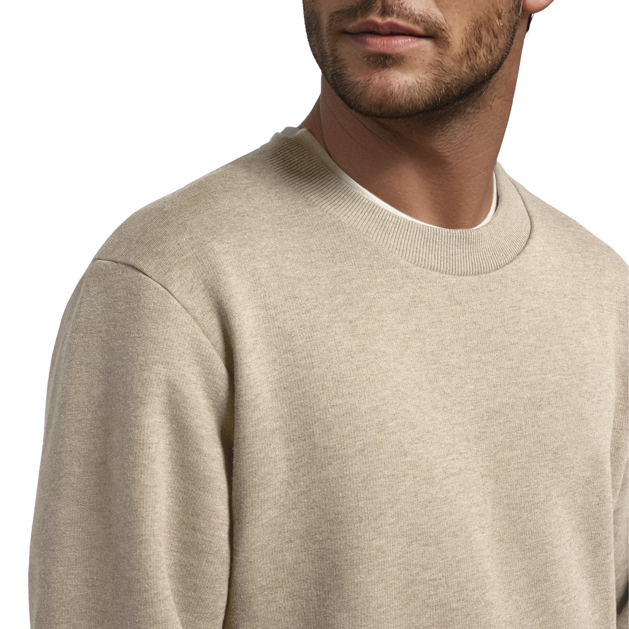 Men's Merino Blend Sweatshirt - Rugged Beige