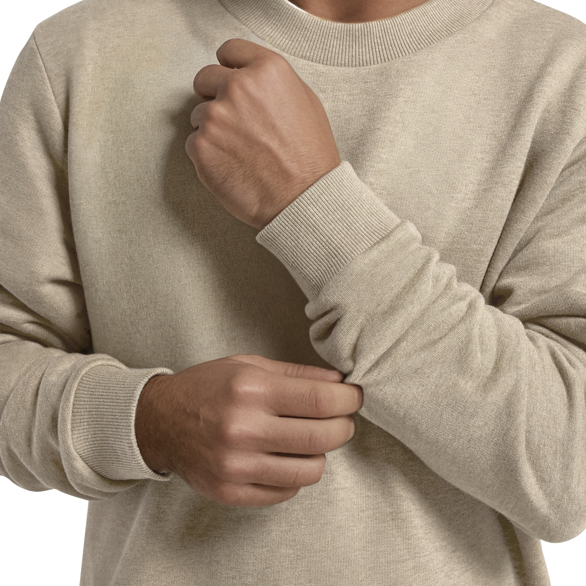 Men's Merino Blend Sweatshirt - Rugged Beige