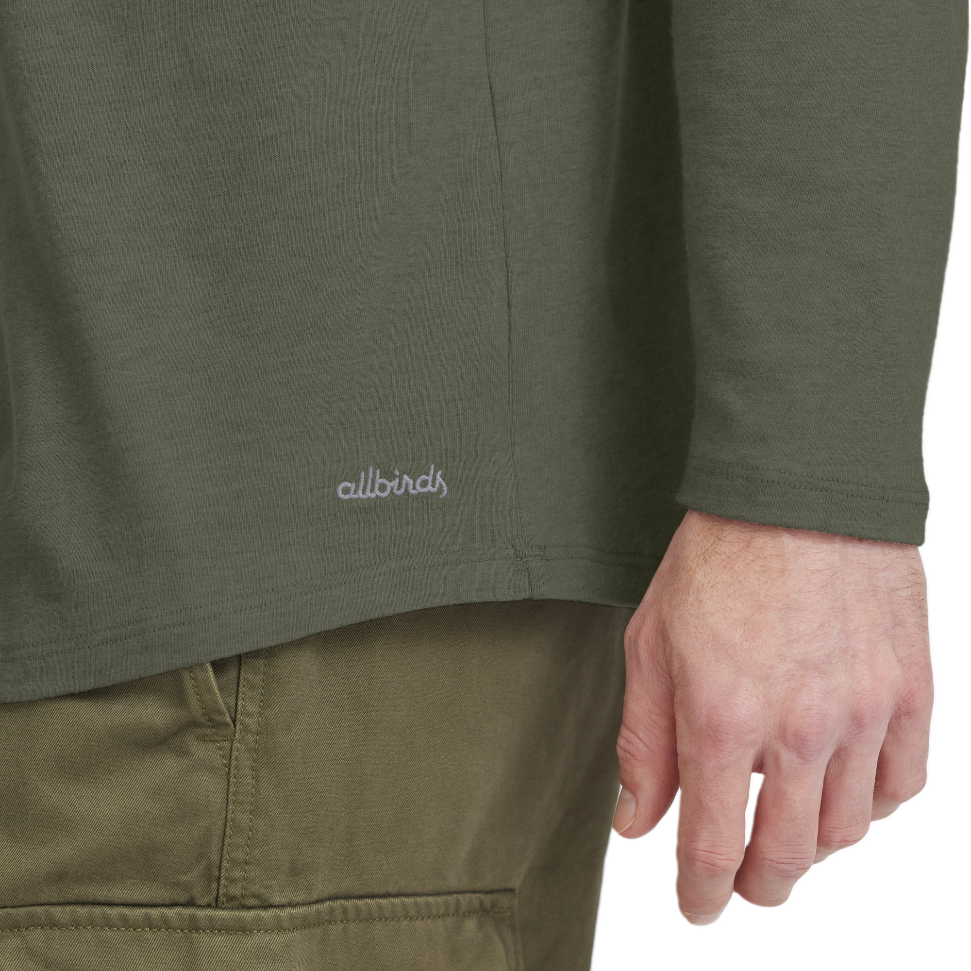 Men's Soft Merino Long Sleeve Tee - Thunder Green