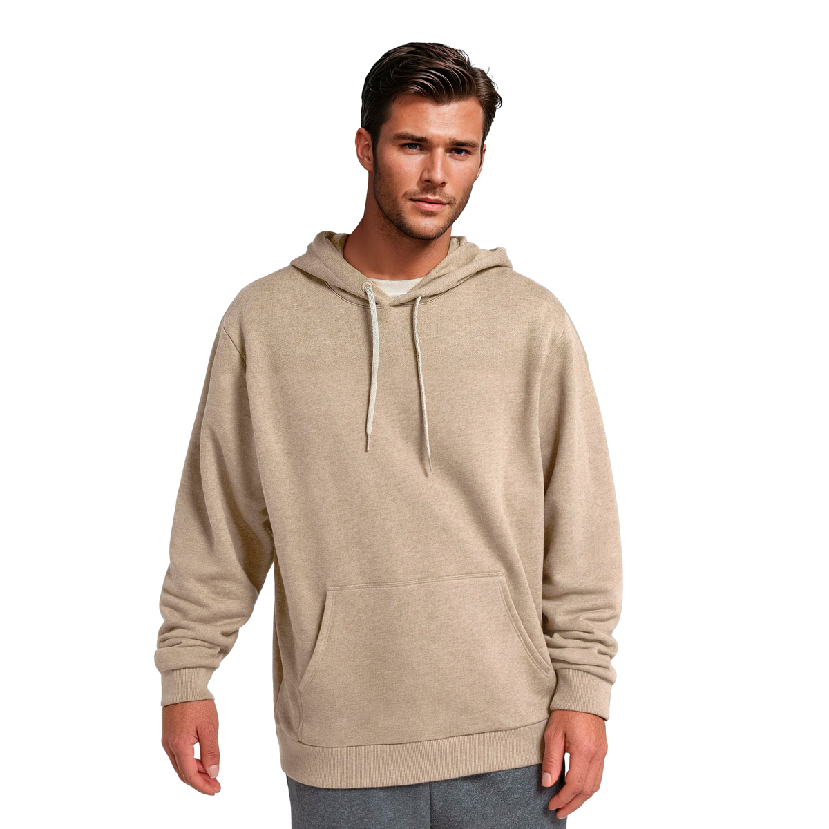 Unisex Merino Blend Hoodie - Rugged Beige