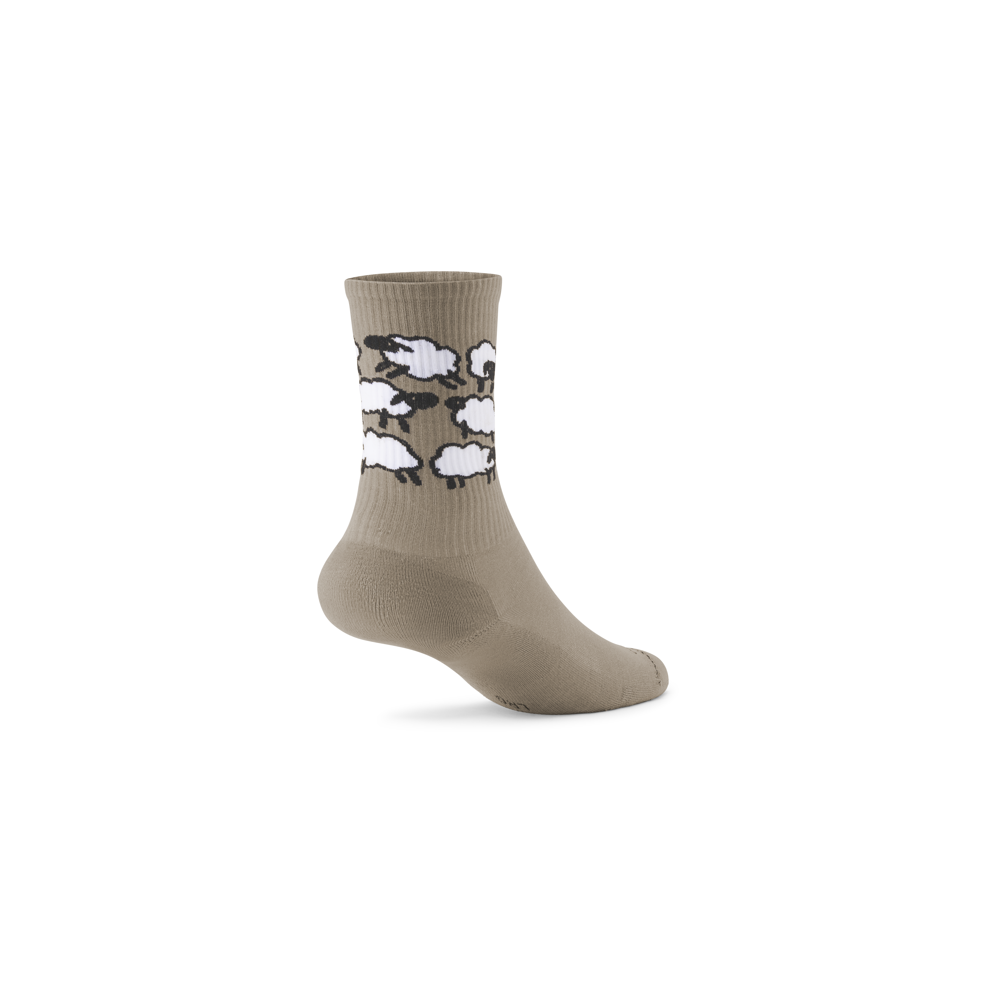 Anytime Crew Sock - Rugged Beige/Blizzard (Natural Black Sole)