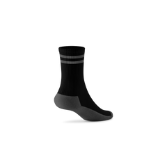 Anytime Crew Sock - Natural Black/Dark Grey Stripe