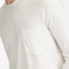 Men's Soft Merino Long Sleeve Tee - Natural White